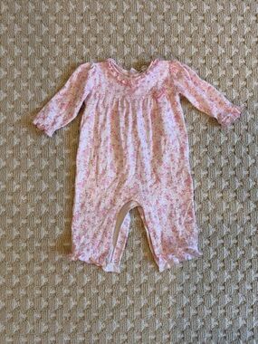 Kissy Kissy Pink Floral Long-Sleeve One-Piece